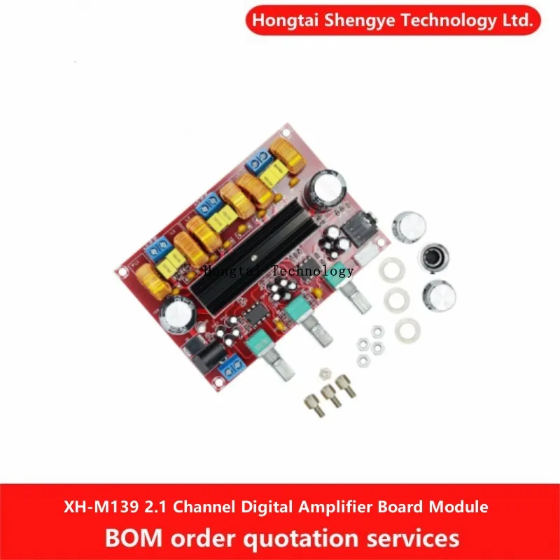 XH-M139 stary kanaล 2.1 wzmacniacz cyfrowy moduล tablicy 12V-24V szerokie napiฤcie TPA3116D2 2*50W + 100W