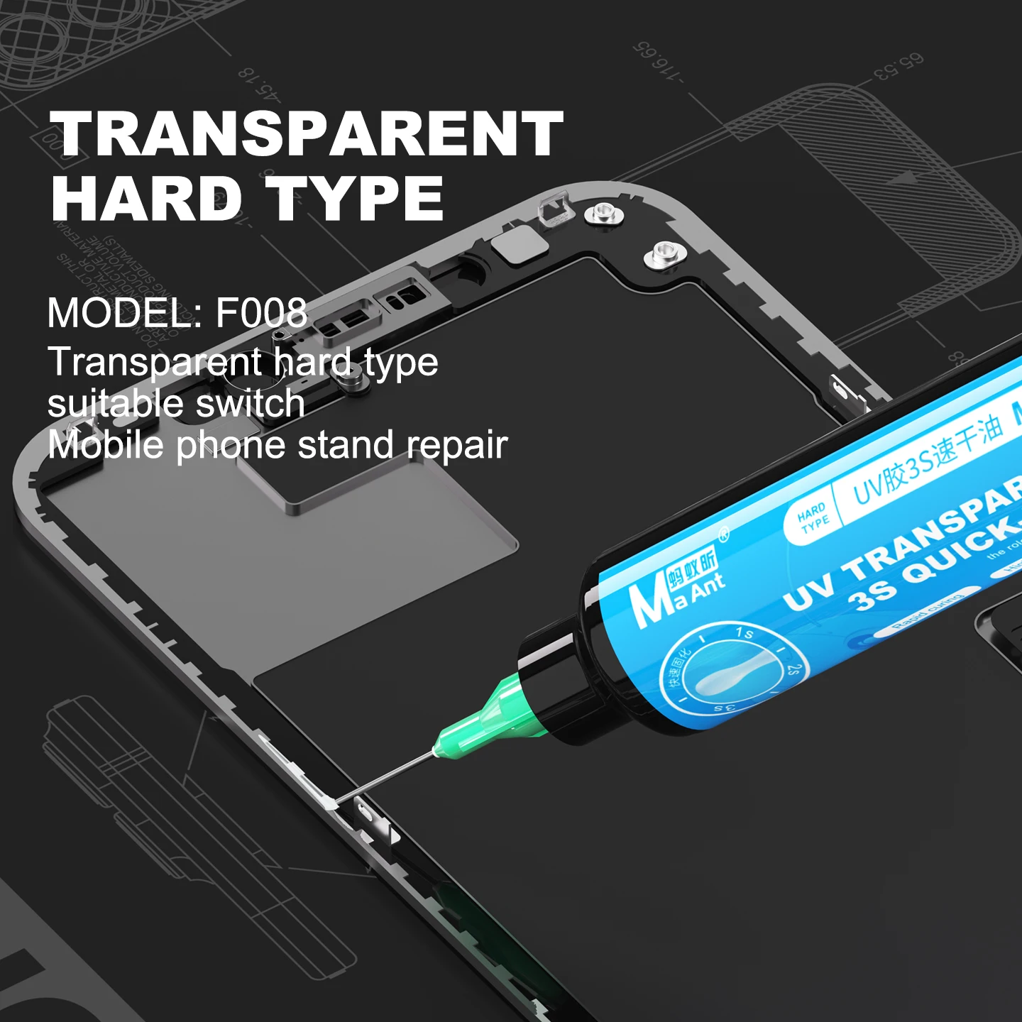 MAANT Quick Drying UV Glue Transparent Soft Hard High Temp Resistant for Motherboard Mobile Phone Repair
