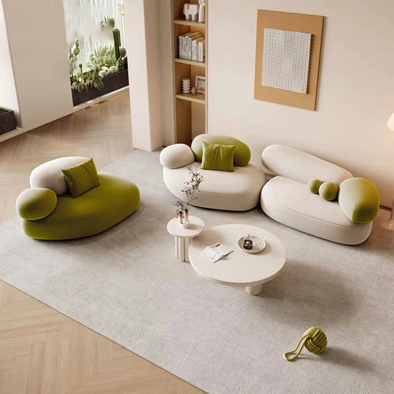 High End Italian Couches Luxury  Velvet Fabric Modular Sofa Home Villa Living Room Furniture Sofa Set