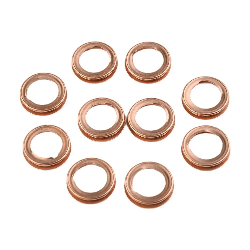 10PCS 11026-JA00A Car Metal Oil Drain Plug Crush Washer Gasket 11026-01M02 For Nissan 370Z / Cube 2010 For Infiniti 2010-2011