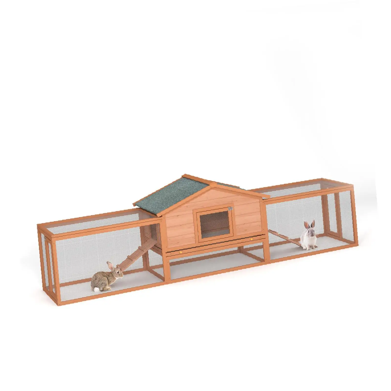 

Двухэтажный вольер для кроликов с запирающимися дверцами и выдвижным поддоном, большая деревянная клетка для морских свинок