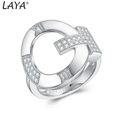 LAYA Finger Band Ring For Women 925 Sterling Silver High Quality Zircon Personalized Design Neutral Fashion Jewelry 2024 Trend
