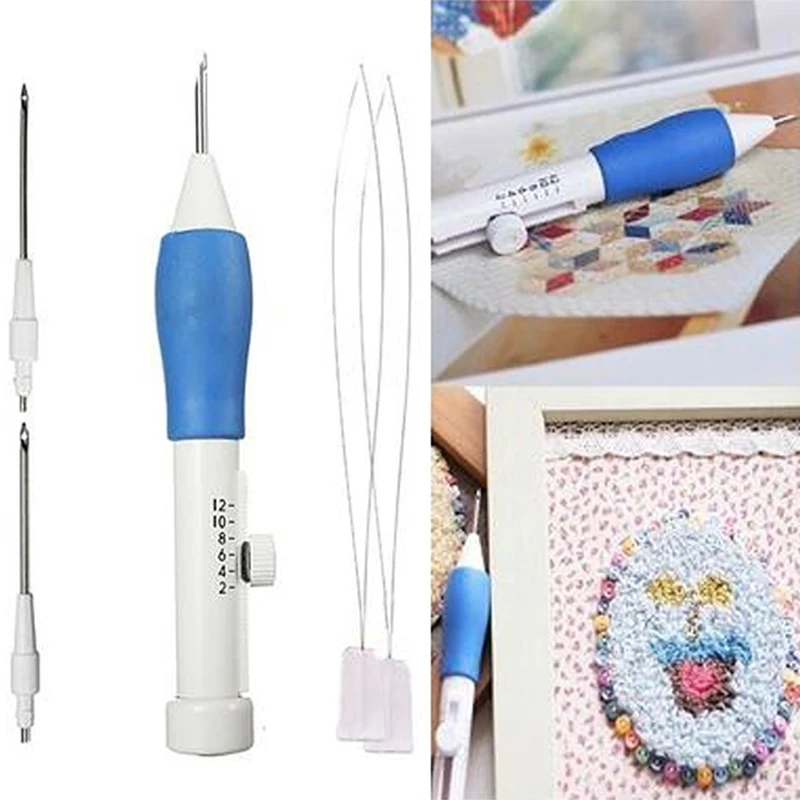 Embroidery Punch Needle Kit Stitching Tool Set Embroidery Needle Pen Weaving Tool Knitting Sewing Tools for DIY Sewing