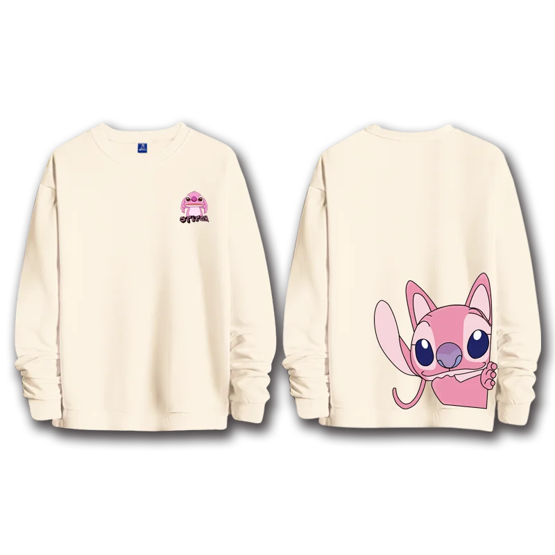 

Stitch Cartoon Hoodie Women's Top Women'sHoodieRound Neck Hoodie Couple Round Neck Hoodie Casual Trendy Hoodie Interstellar Baby