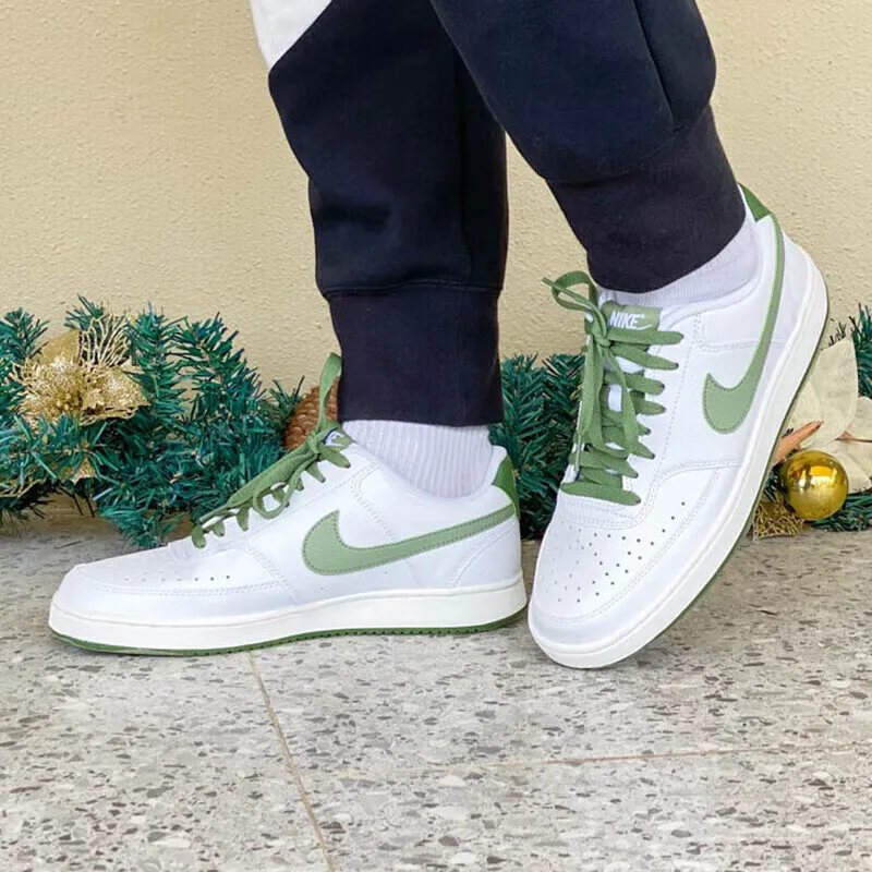 Nike color blanco verde Court Vision Low zapatos de tabla casuales versátiles clásicos Hombres y mujeres con los mismos modelos