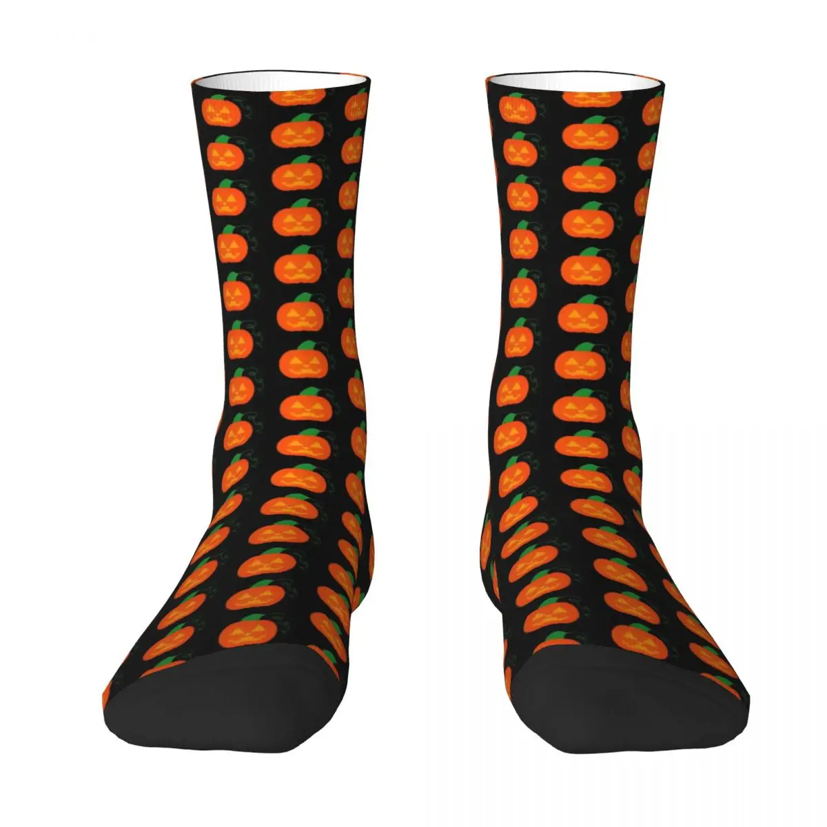 Pumpkin Print Socks Halloween Korean Stockings Winter Non Skid Women Socks Medium Soft Custom Climbing Socks