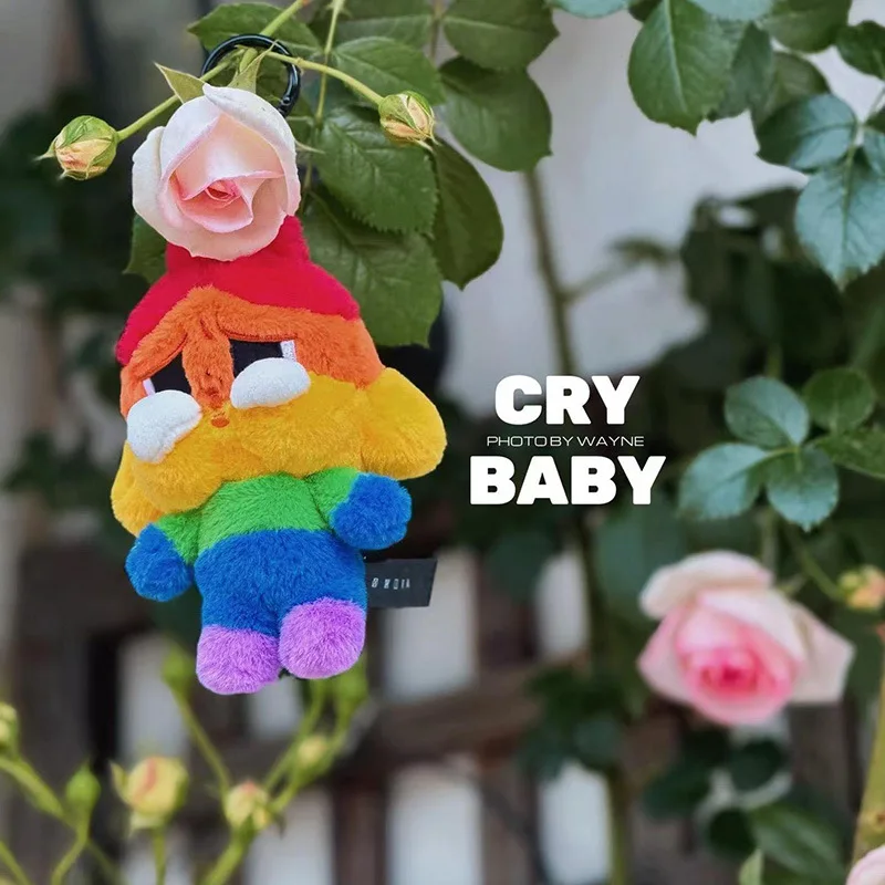 Pop Mart 15cm Rainbow Cry Baby Pendant Blind Box Doll Toy Trend Doll Limited Products Home Decoration Birthday Gifts