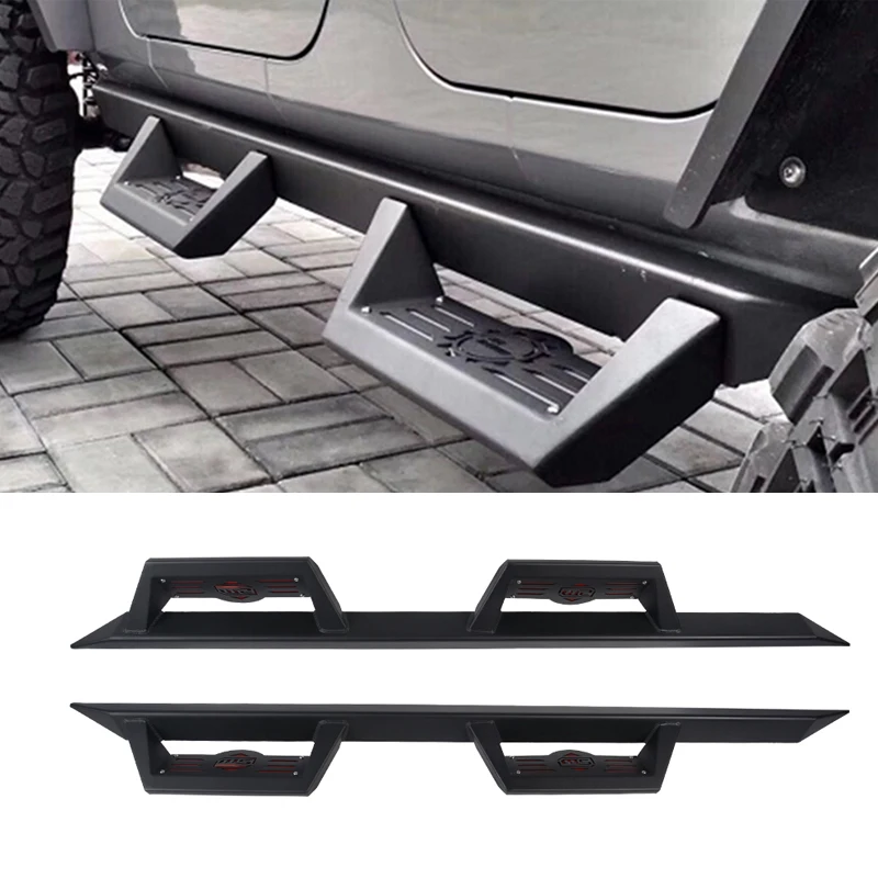 Hot selling RTS 4x4 car accessories steel side step 4 doors running board off road  for Jeep wrangler JK 2007-2018