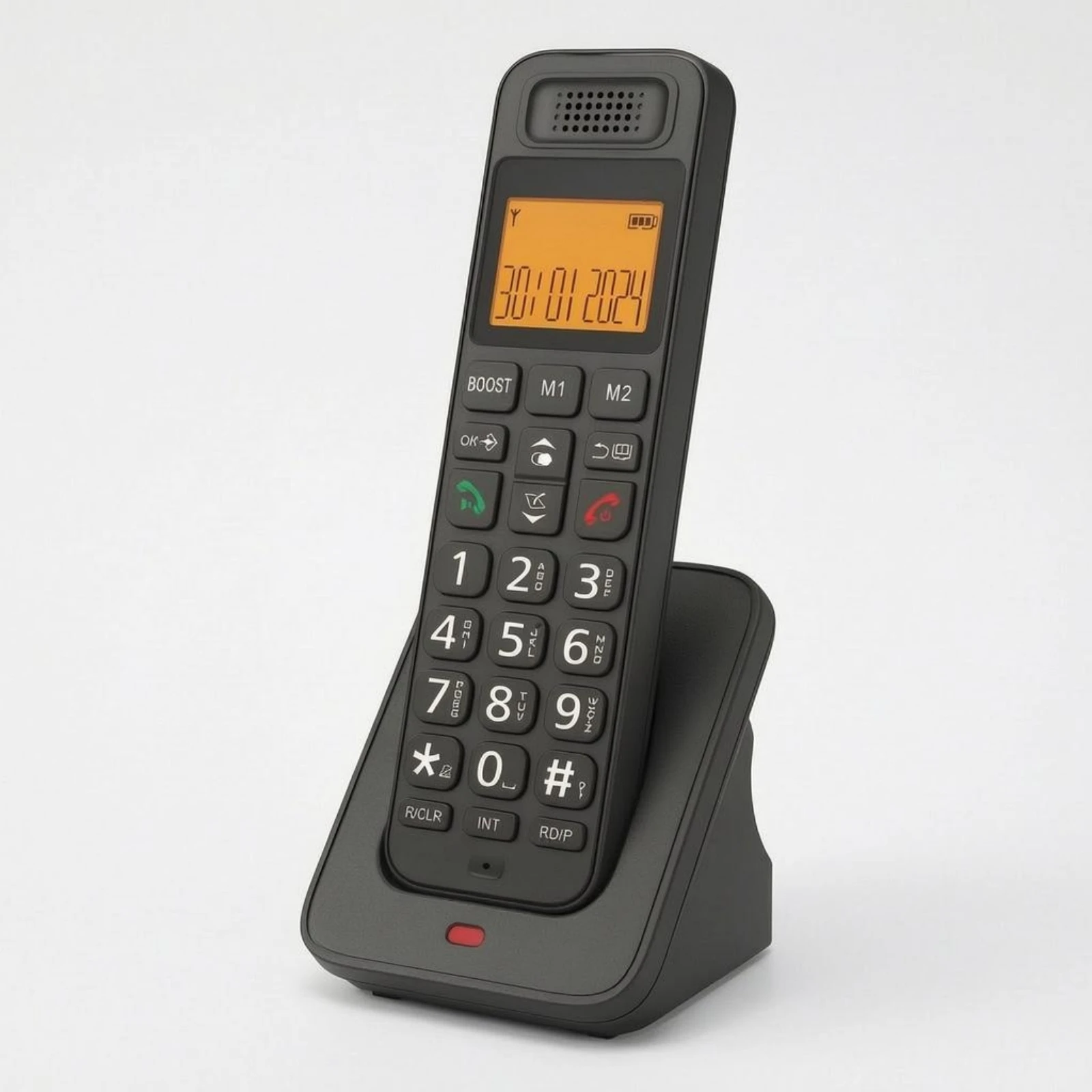 Cordless Desk Phone Charging Base Digital Desk Phone Telephone Handset Numeric Keypad Home Electronics Function Keys