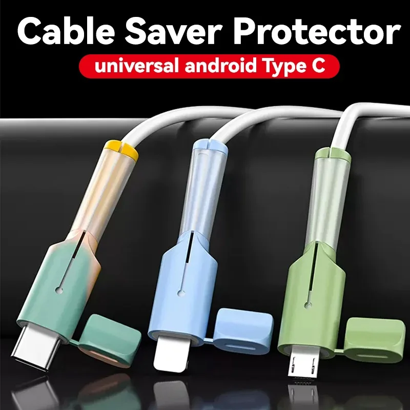 USB Type C Charging Cable Saver Sleeve Data Line Cord Protector Silicone Protective Cover Cap For Xiaomi Redmi Huawei OPPO VIVO