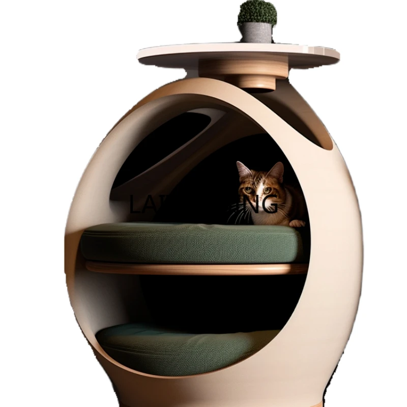 MJY human cat bedside table cat nest semi-closed coffee table furniture customization