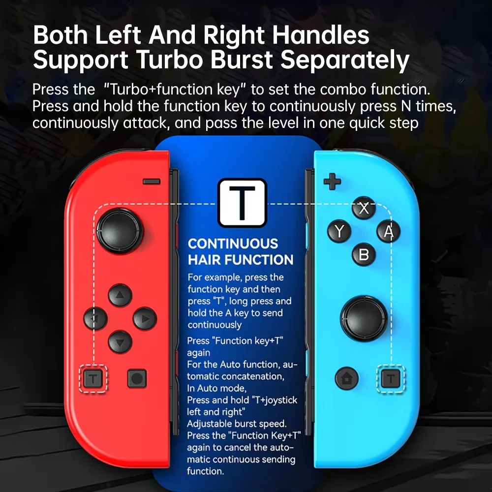 Switch Joypad for Nintendo Switch Oled Lite L/R Joy Controller with Dual Vibration Cons Gamepad