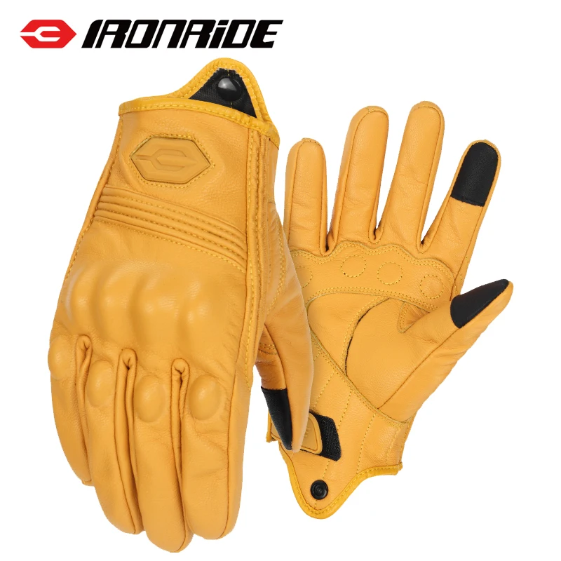 

Motorcycle Gloves Anti Fall And Wear-resistant Leather Gloves Winter Warm And Windproof Touch Screen Motorcycle Riding Gloves