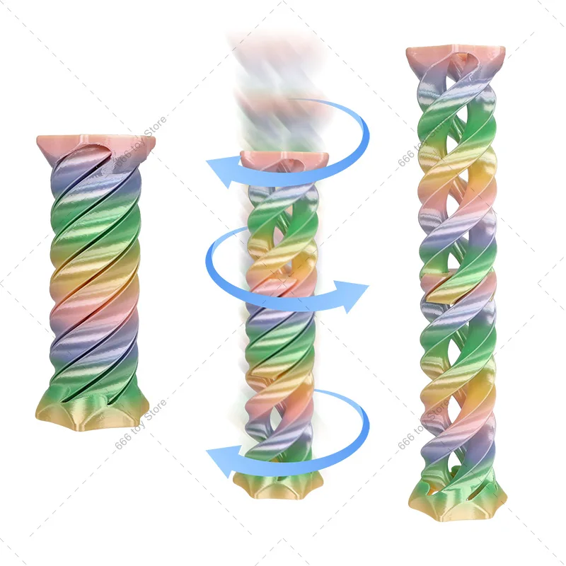 3D-geprinte onmogelijke piramide Passthrough gekleurd fidget speelgoed stress schroef speelgoed desktop decoratie