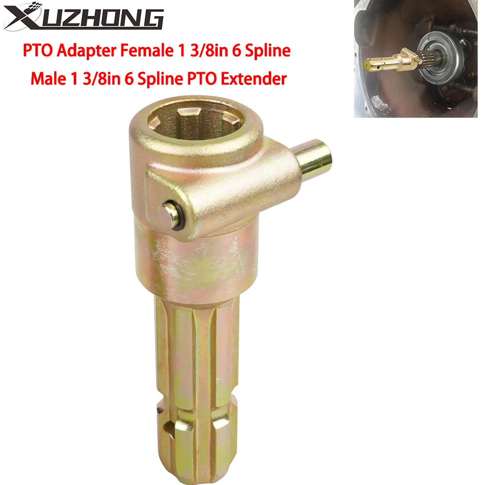 

Переходник PTO, гнездовой 1, 3/8 дюйма, 6 шлицевых шлицевых штекеров, 1 3/8 дюйма, 6 шлицевых удлинителей PTO для трактора мощностью до 70 л.с.