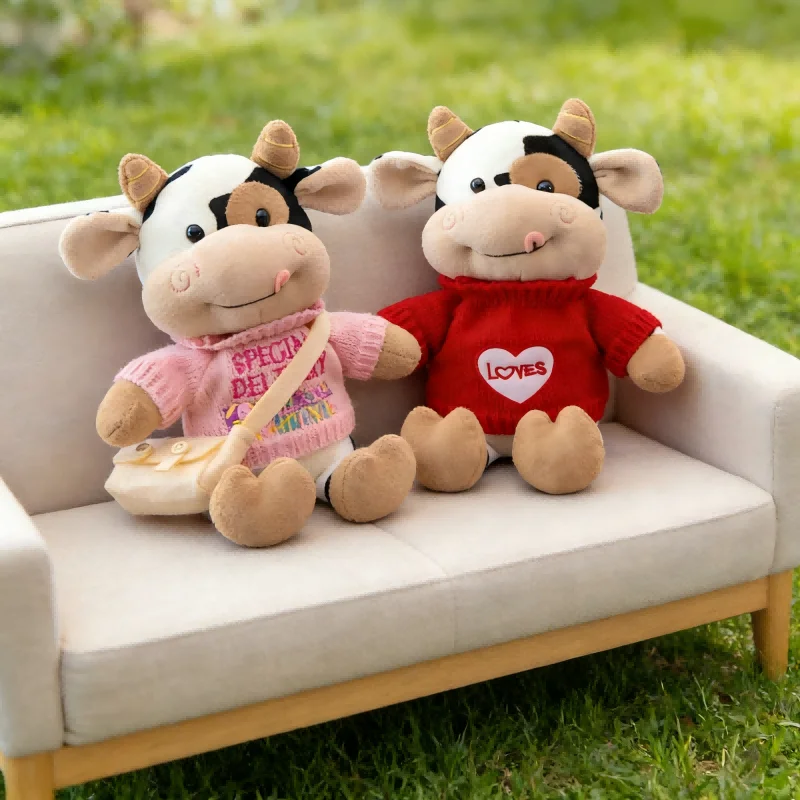 

Мягкая игрушка-корова Hot Toys, 30 см, милый плюшевый коврик-корова, идеальный подарок для детей, девочек, на день рождения, праздники