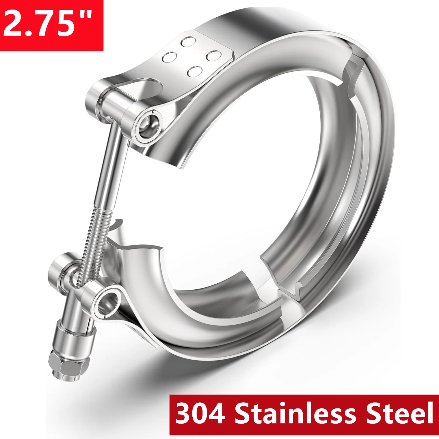 304 Stainless Steel 2.75 Inch 70mm Standard V Band Clamp Intercooler Turbo Exhaust Downpipe Vband Pipe Clamp Automotive V Clamp