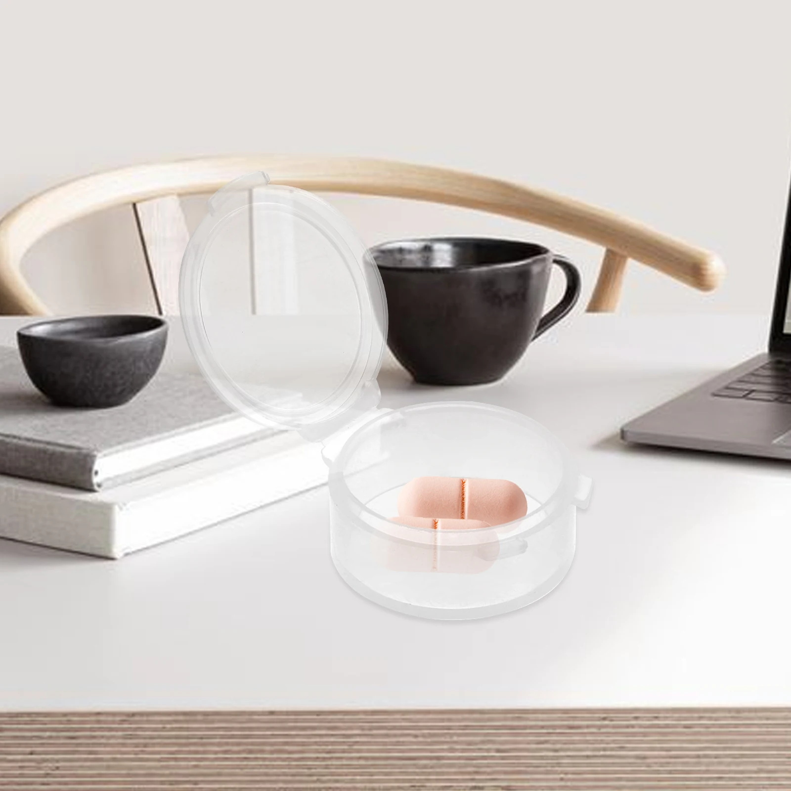 

10Pcs Storage Box Transparent Round Plastic with Cover for Small Accessories Jewelry Collectibles Food-Safe PP Material