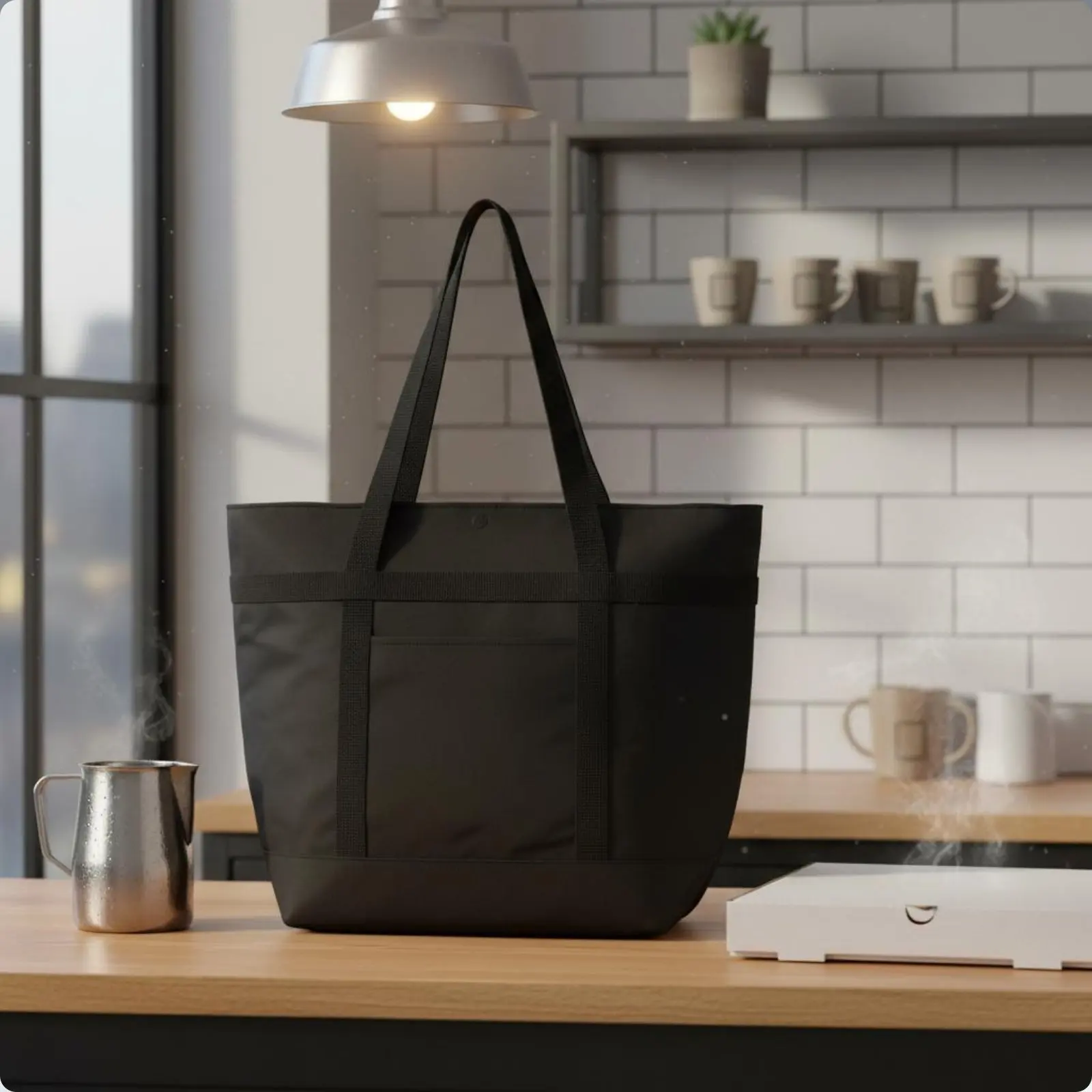 Pizza Delivery Bag Oxford Cloth Thermal Delivery Bag Heavy Duty Easy to Clean for Outdoor, Shopping
