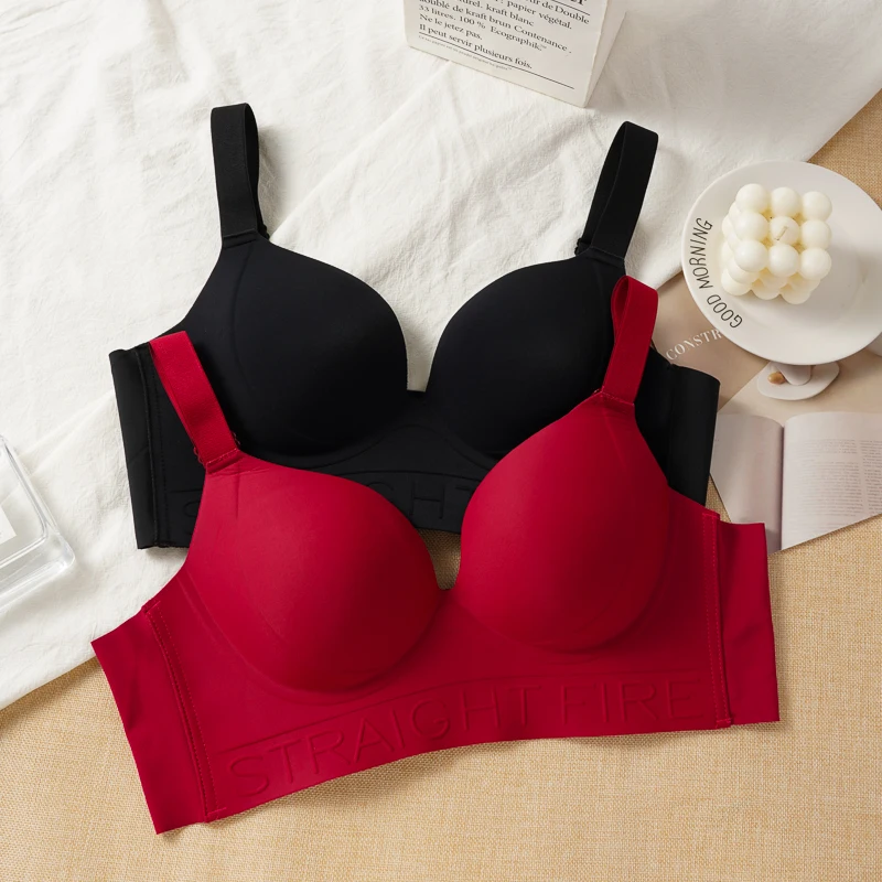 حمالات صدر جديدة بدون خياطة للنساء بلون سادة مقاس كبير حمالة صدر مضادة للترهل من الجانب لضبط الثدي 34-40 كوب BCD #2