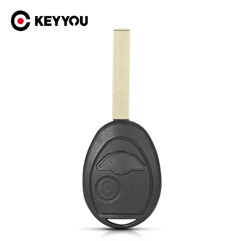 KEYYOU Key Shell Fob For BMW Mini Cooper S R50 R53 Rover 75 For BMW Remote Car Key Case Cover 2 Button Uncut Blade Replacement