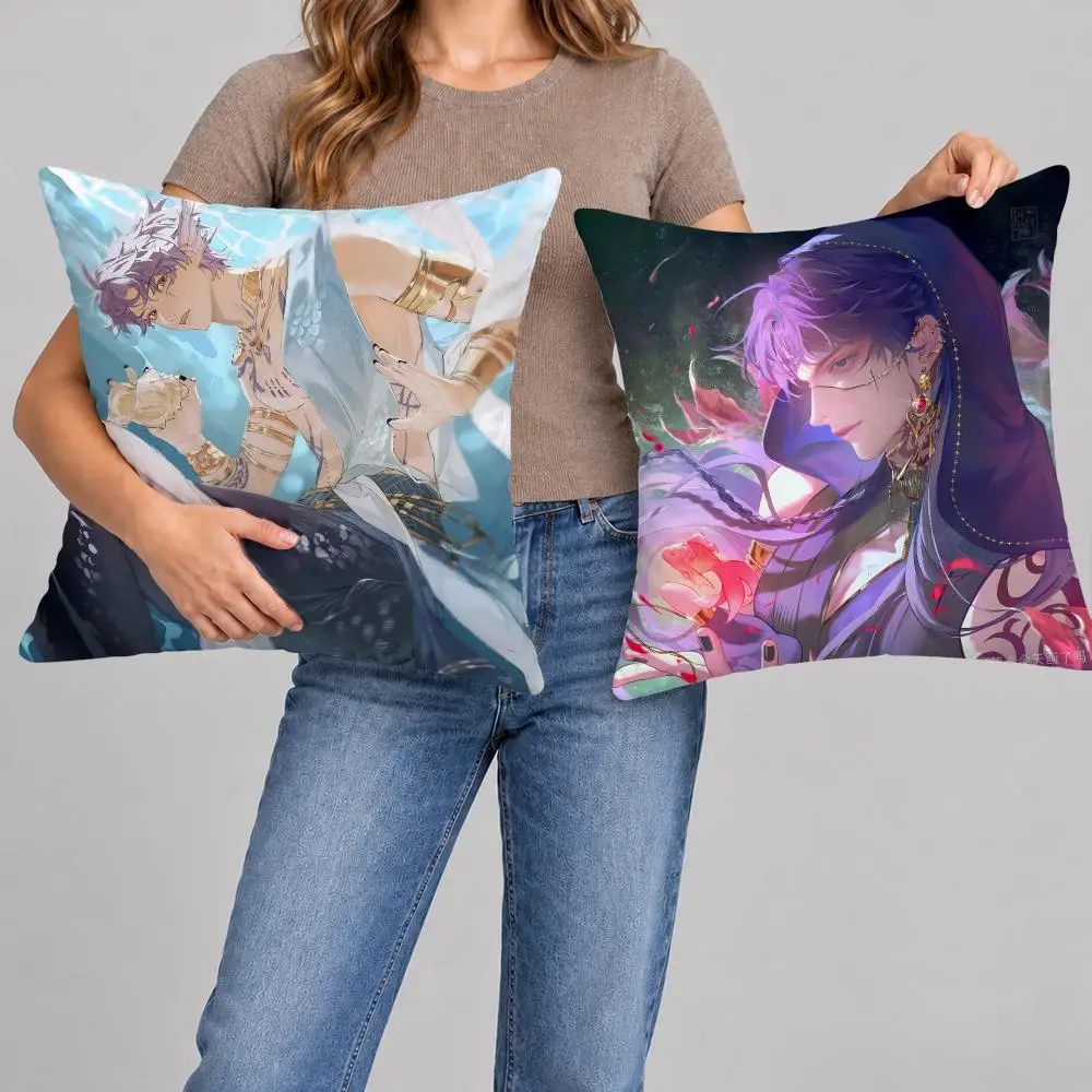 Game L-Love and Deepspace Cushion Cover Throw Pillow Covers Decorative Cushion Covers for Sofa Living Room Halloween Decor