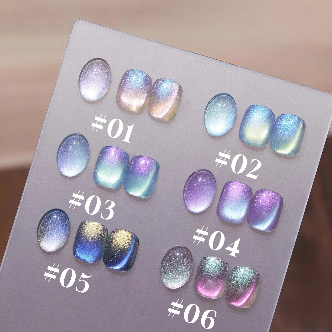 12ML 1-6 Uds invierno Internet celebridad Venta caliente aurora boreal ojo de gato imán Gel esmalte de uñas arte de uñas uñas de verano