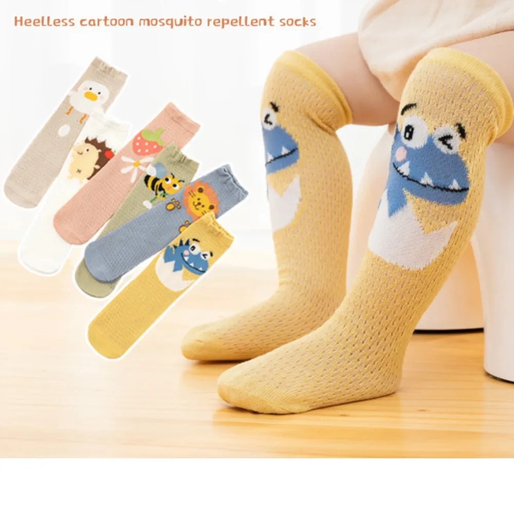 summer thin children socks infant child cotton mesh stockings baby no anti-mosquito socks with cartoon animal sock