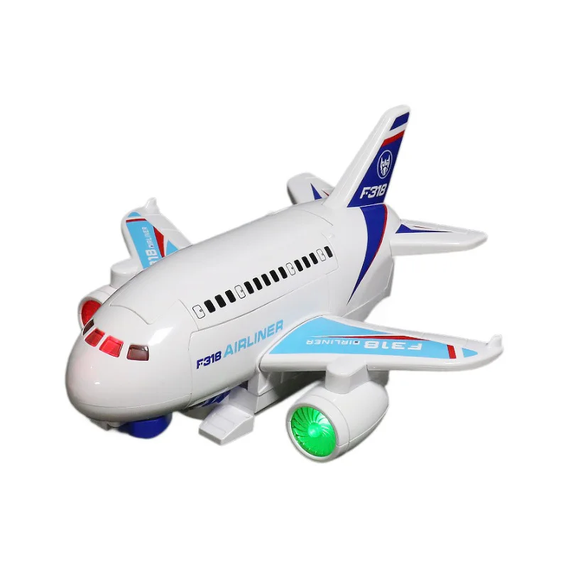 Dual-form Electric Airplane Model Light Music Universal Passenger Aircraft Toy Automatic Deformation Airplane Children's Toy