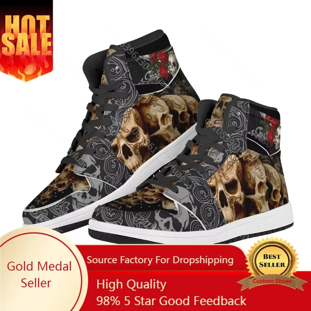 Gothic Nic Punk Skull Scarpe Da Uomo Sneakers Personalizzate Scarpe Da Basket Maschili Scarpe Vulcanizzate Alte Zap