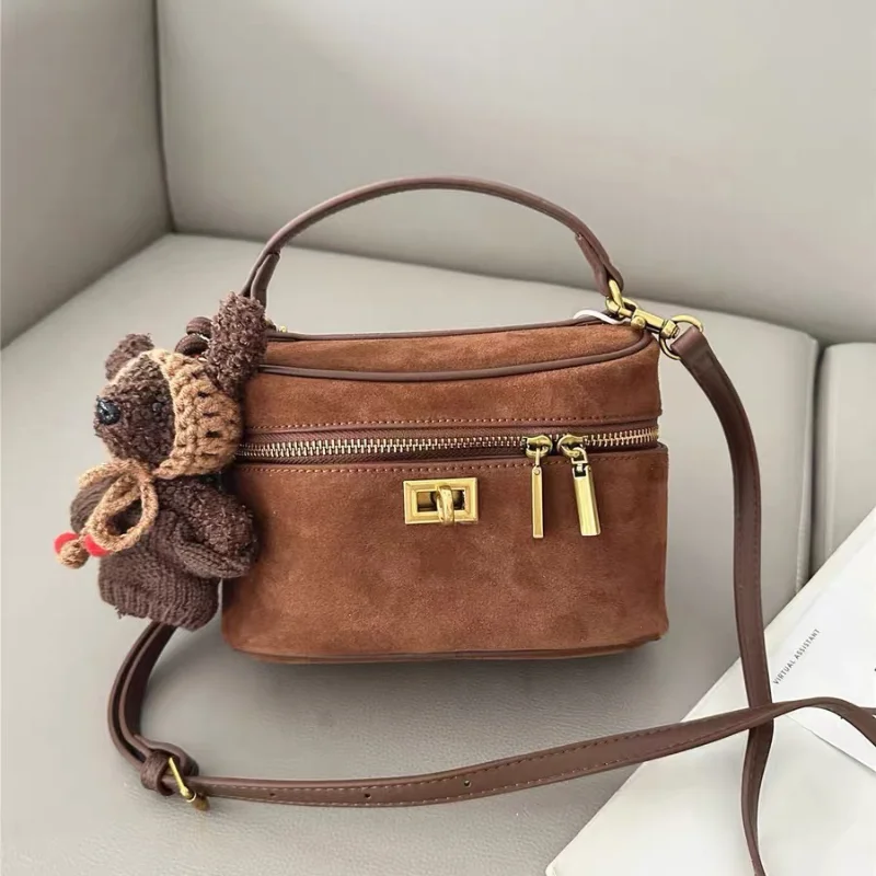 

Высококачественная винтажная матовая сумка-мессенджер с замком, кожаная квадратная женская сумка-коробка с короткой ручкой, роскошный кошелек для монет с подвеской