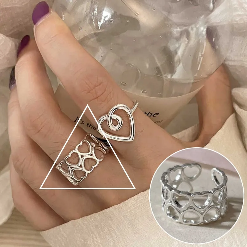 Women's Geometric Line Cross Wrap Open Ring, 925 Silver