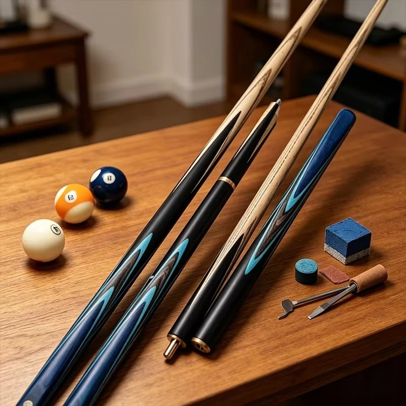 Carbon Fiber Wood Brass Joint High Quality Durable Professional Pool Snooker Billiard Cue 9mm Ball Arm Matching Case
