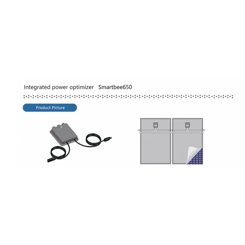 Optimizador de energia fotovoltaica integrado MPPT 650W 12V-75V Entrada Ip68 Monitoramento de painel solar em tempo real com limitação de tensão