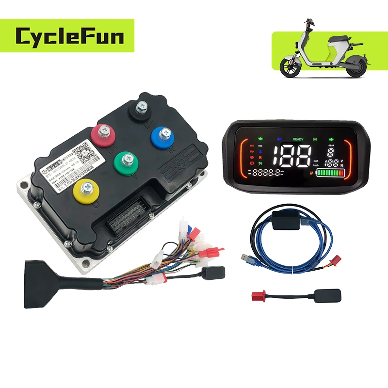 

FarDriver ND72530 DC 4KW-6KW 350A Sine Wave Controller With DKD Display Bluetooth USB Electric Scooter Motorcycles Accessories