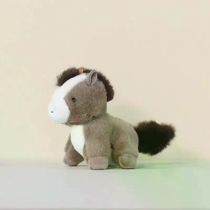 Schattige pony pluche sleutelhanger cartoon gevulde pop mascotte hanger rugzak hangende decoratie hanger nieuwjaar accessoires geschenken