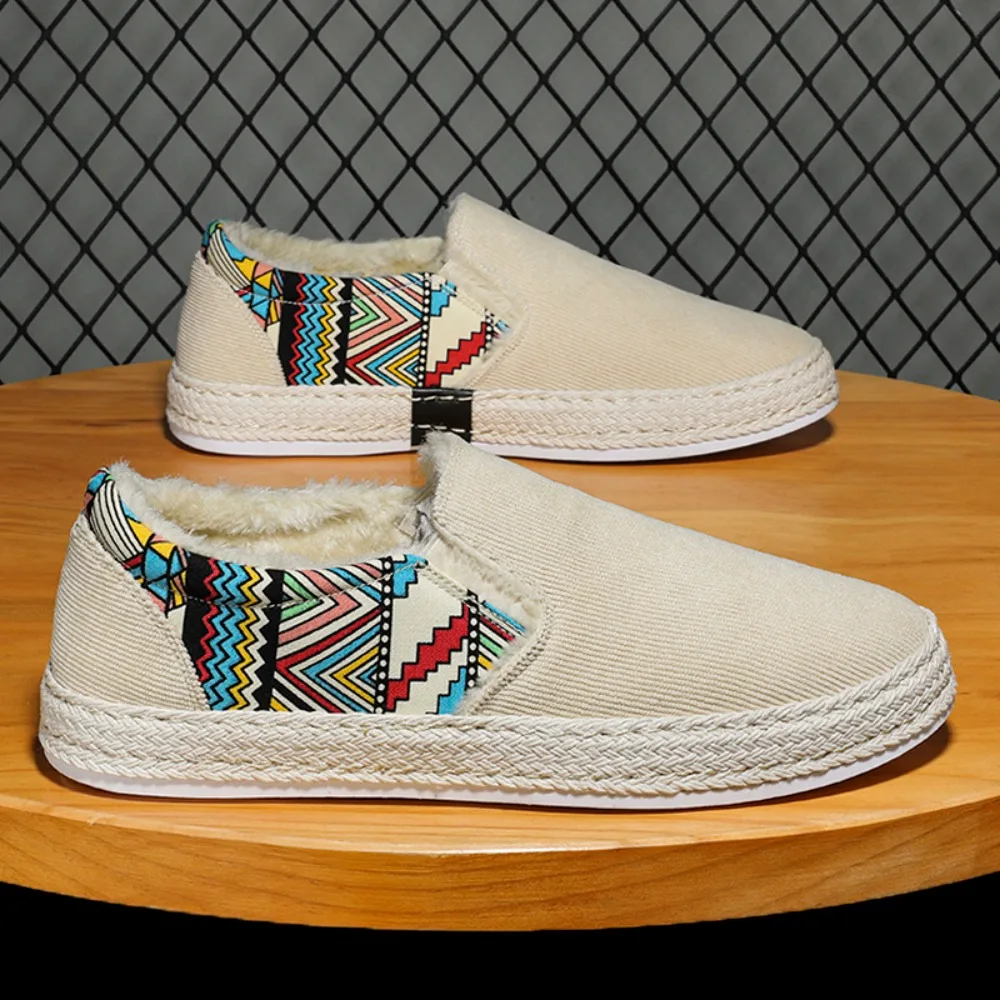 

Men Sneakers Casual Summer Low-top Corduroy Shoes Fisherman's Shoes Lazy Shoes Slip-on Cloth Shoes Trendy Men's Shoes 2025