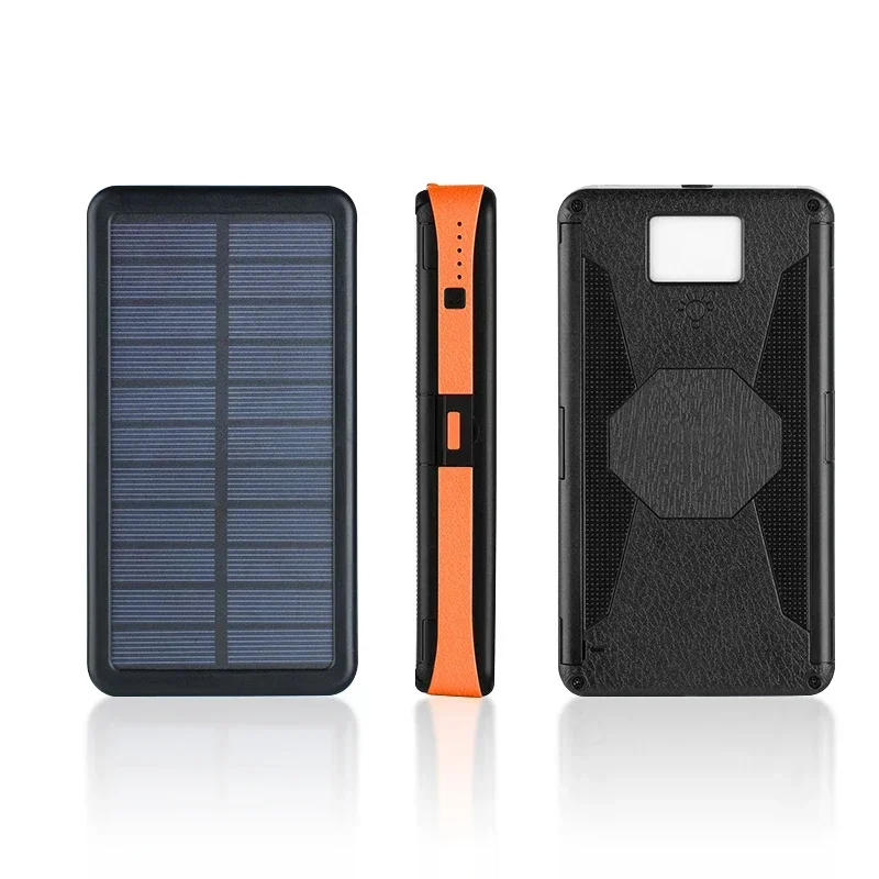 New 20000mAh Solar Power Bank Dual USB External Battery Powerbank Waterproof Polymer Battery Solar Charger Outdoor Light Lamp