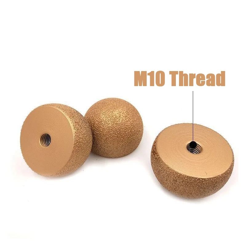 New Diamond Brazed Round Grinding Head Abrasive Tools For Internal Arc Grinding Of Stones Engraving Tool Heads Mushroom Heads