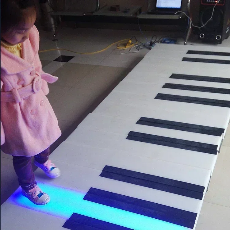 outdoor waterproof led brick light infinity 3d brick light interactive led floor piano kids induction brick lights