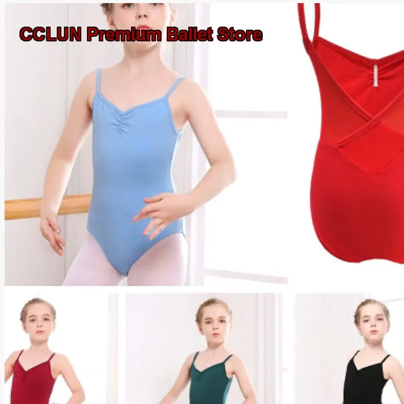 Children's Girls Dance Camisole Body Suit Toddler Chinese Dance Exam Jump Costume Kids