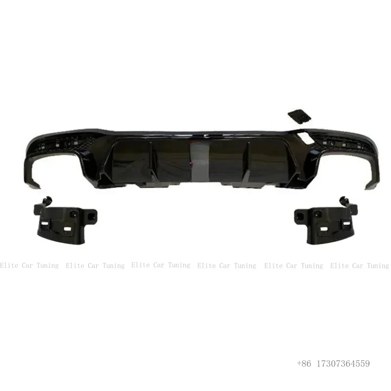 

ABS Diffuser With Exhaust Tips Brackets Rear Bumper Lip for GLE-Class W166 GLE 450 up to BS Style Diffuser 2016-2019