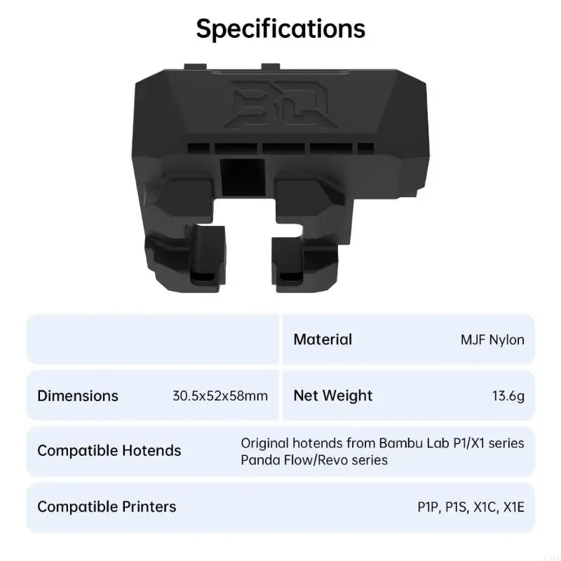 Actualizaciones C1FE Ducts ventilador nylon Panda Jet Refriading Ducts Actualizaciones para Bambulab P1P