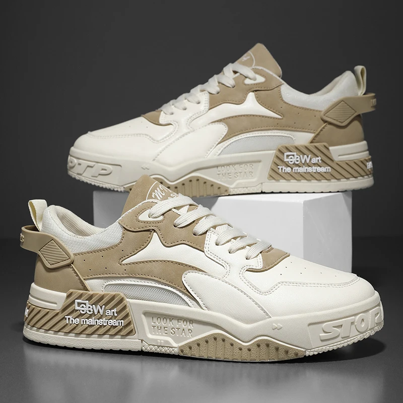 

Men's thick soled casual shoes breathable non slip Four Seasons soft soled outdoor walking shoes flat shoes sports board shoes