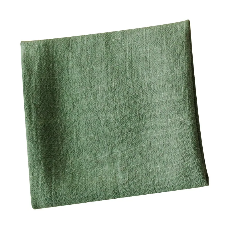 12PCS Cotton Linen Wedding Napkins 40X40cm Kitchen Tableware Towel,Soft Cloth, Reusable For Party Birthday Wedding Decor