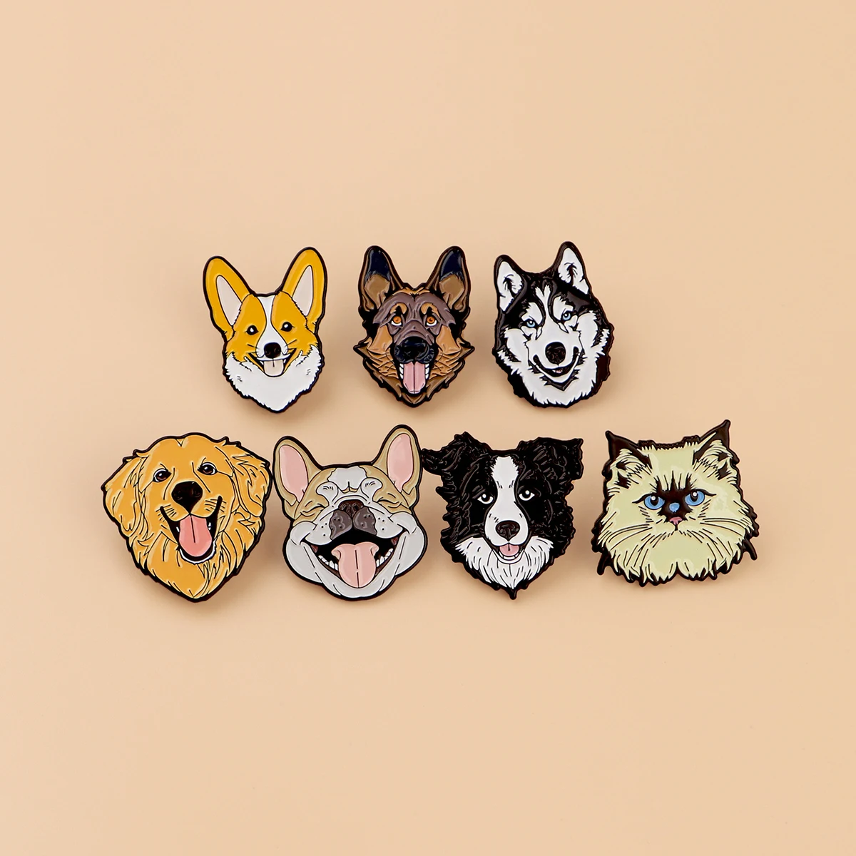 Cute Dogs Enamel Pin Pets Lover Funny Brooches for Women Men Lapel Pins Cartoon Badges Clothing Accessories Animals Jewelry Gift