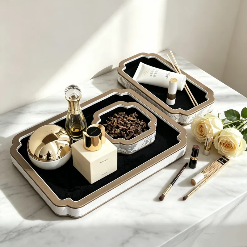 Royal Palace Velvet Jewelry Tray, Viewing & Display Organizer for Bangle Beads Perfume, Eid Gift for Jewelry Lovers