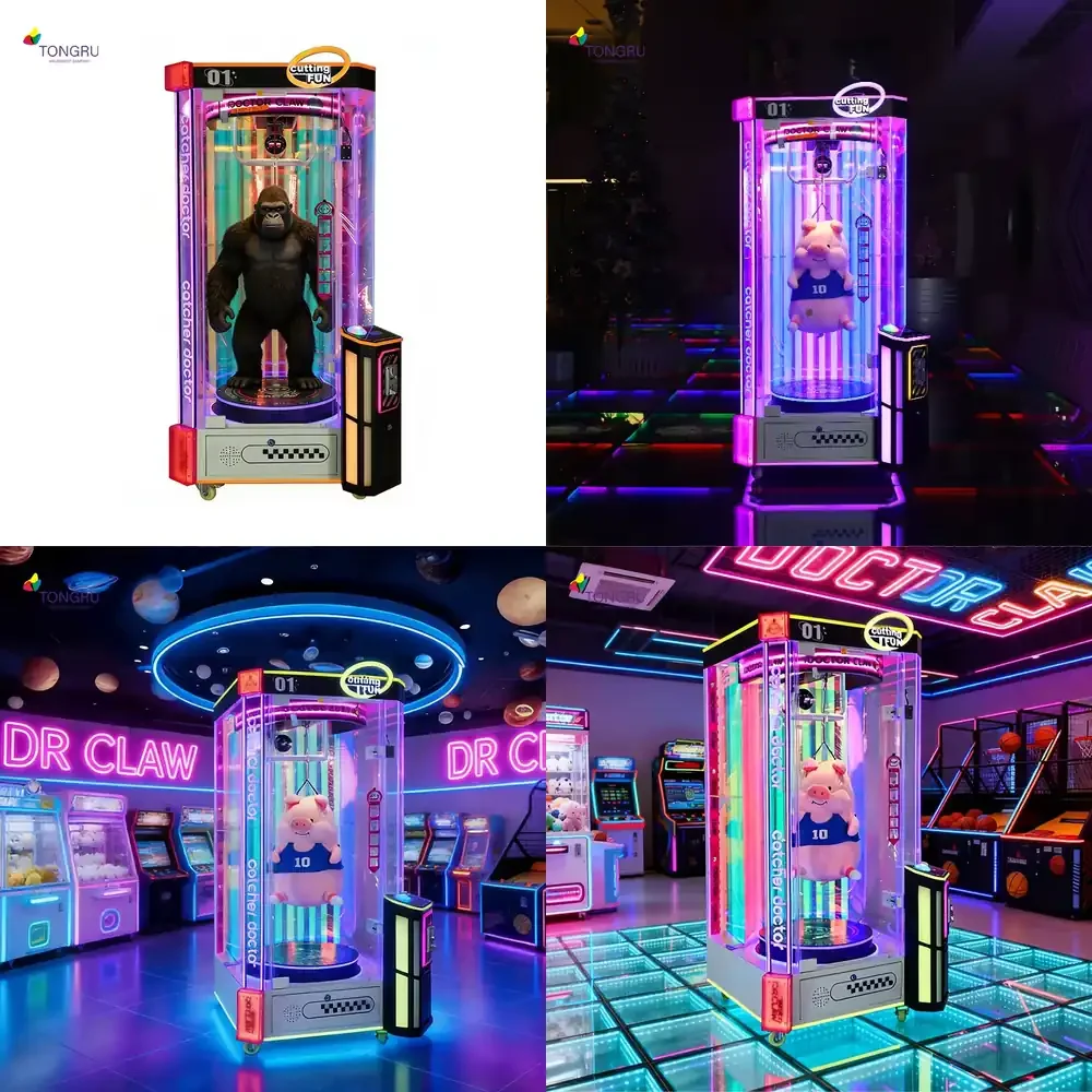 Big Toy Crane Cut the Rope Scissors Game Machine Standing Indoor Arcade Plush Dolls Prize Vending Gift Scissor Prize Machine