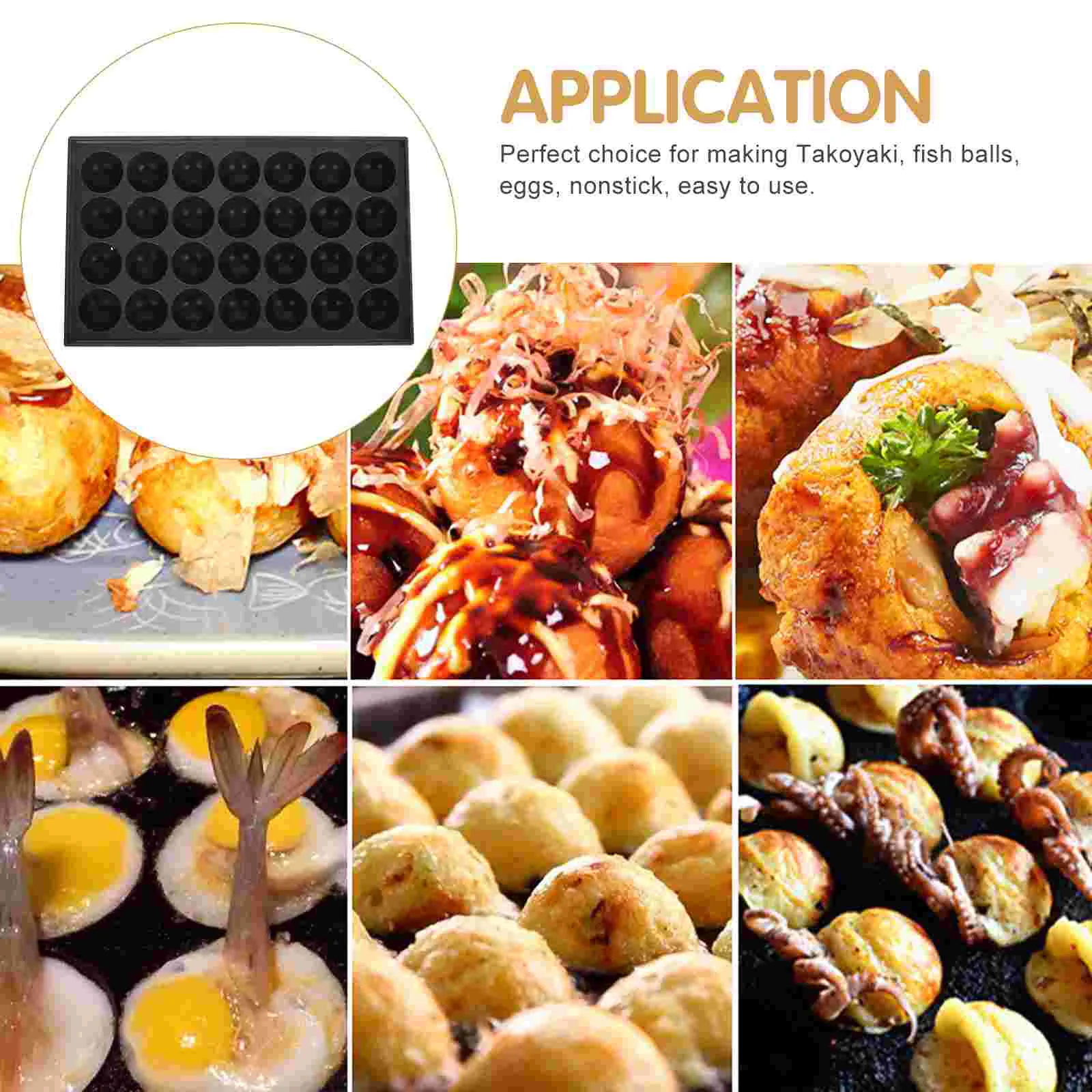 Tools Snail Pan Fish Balls Baking Tray Accessory Quail Egg Black Non-stick Snails