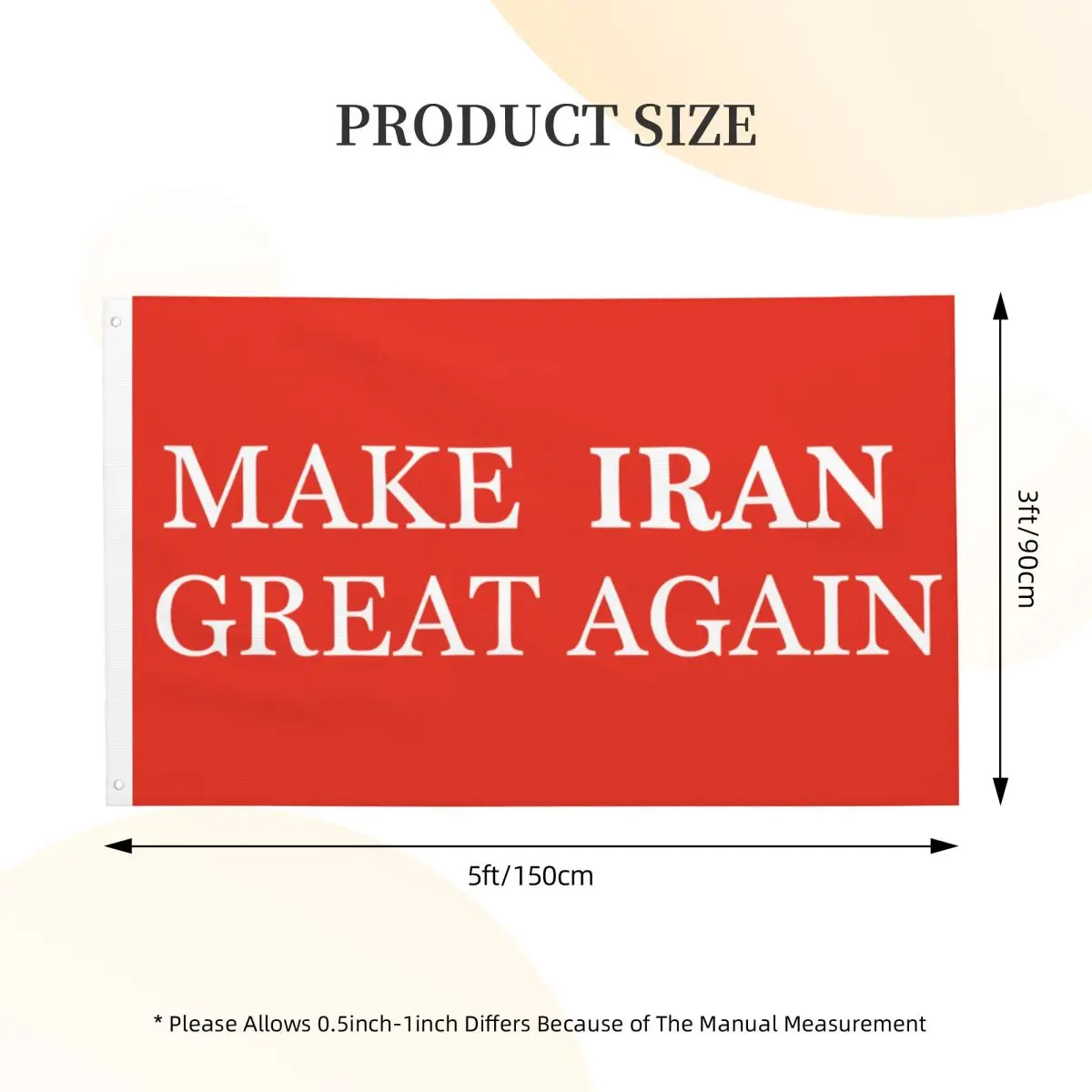 Make Iran Great Again Flag 3x5 ft Printed Flags Banner Hanging For Home Decoration